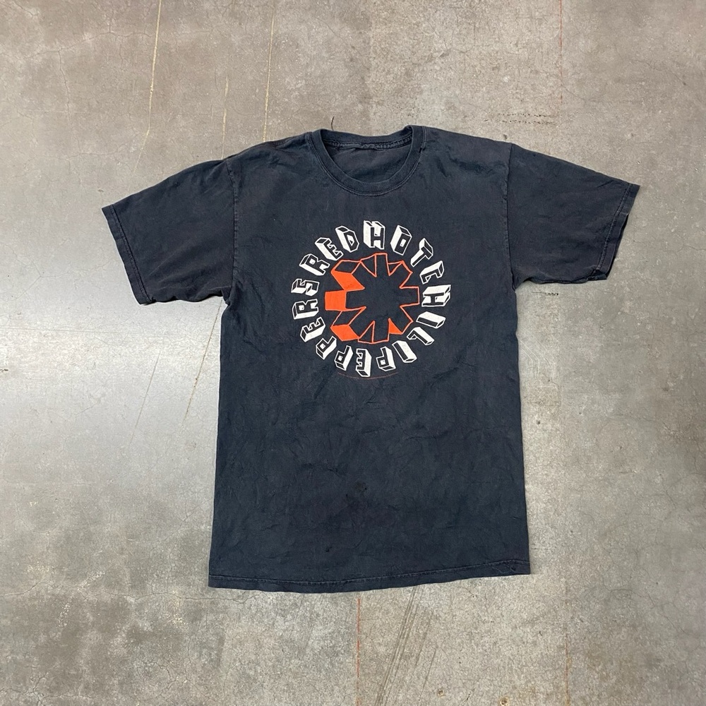 VTG Red Hot Chili Peppers Graphic Band T Shirt Black Mens XL